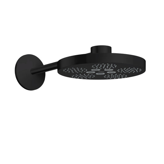 AXOR ONE Showerhead 280 2-Jet with Showerarm Trim, 1.75 GPM in Matte Black