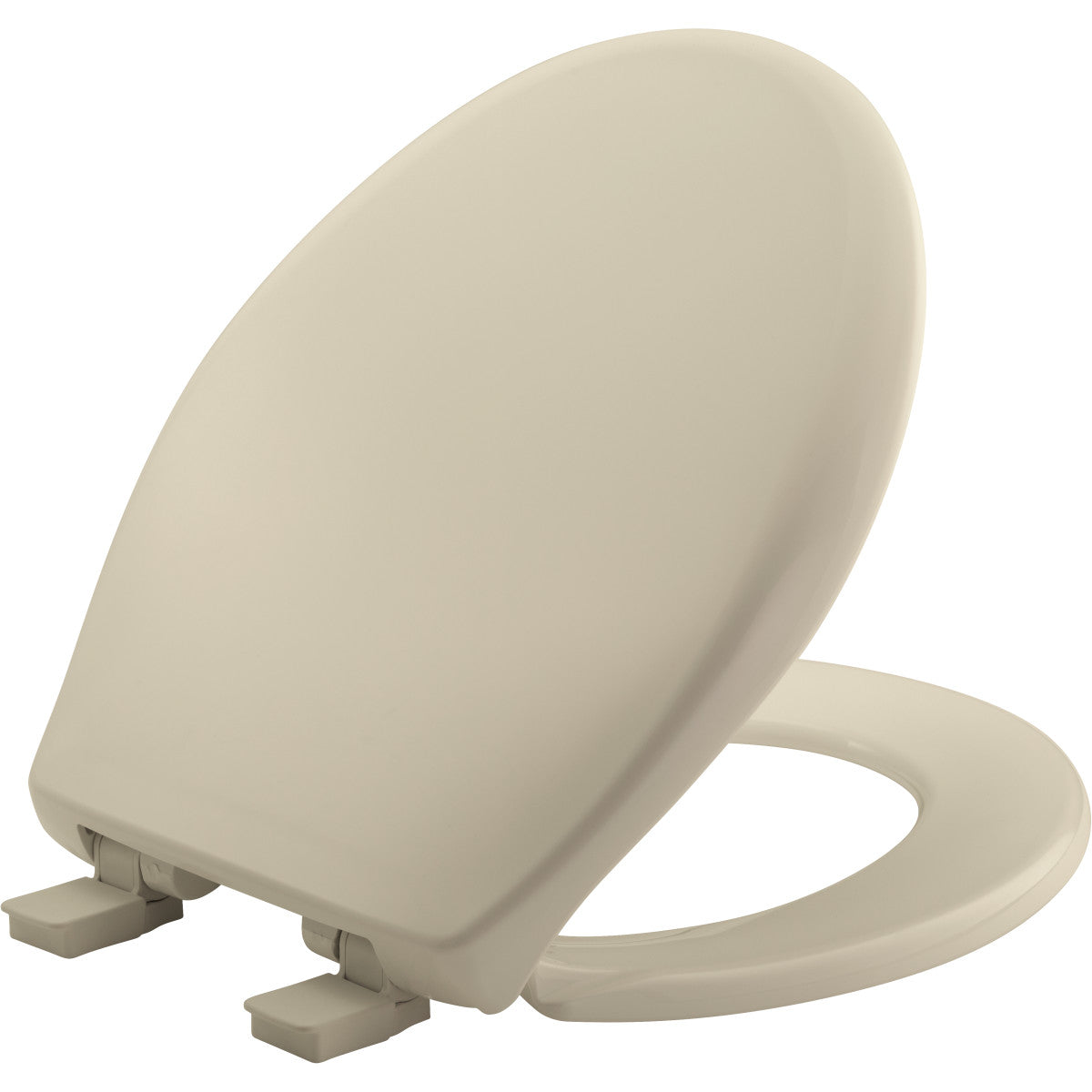 Bemis Affinity Round Plastic Toilet Seat in Bone with STA-TITE Seat Fastening System, Easy•Clean, Whisper•Close, Precision Seat Fit Adjustable Hinge and Super Grip Bumpers