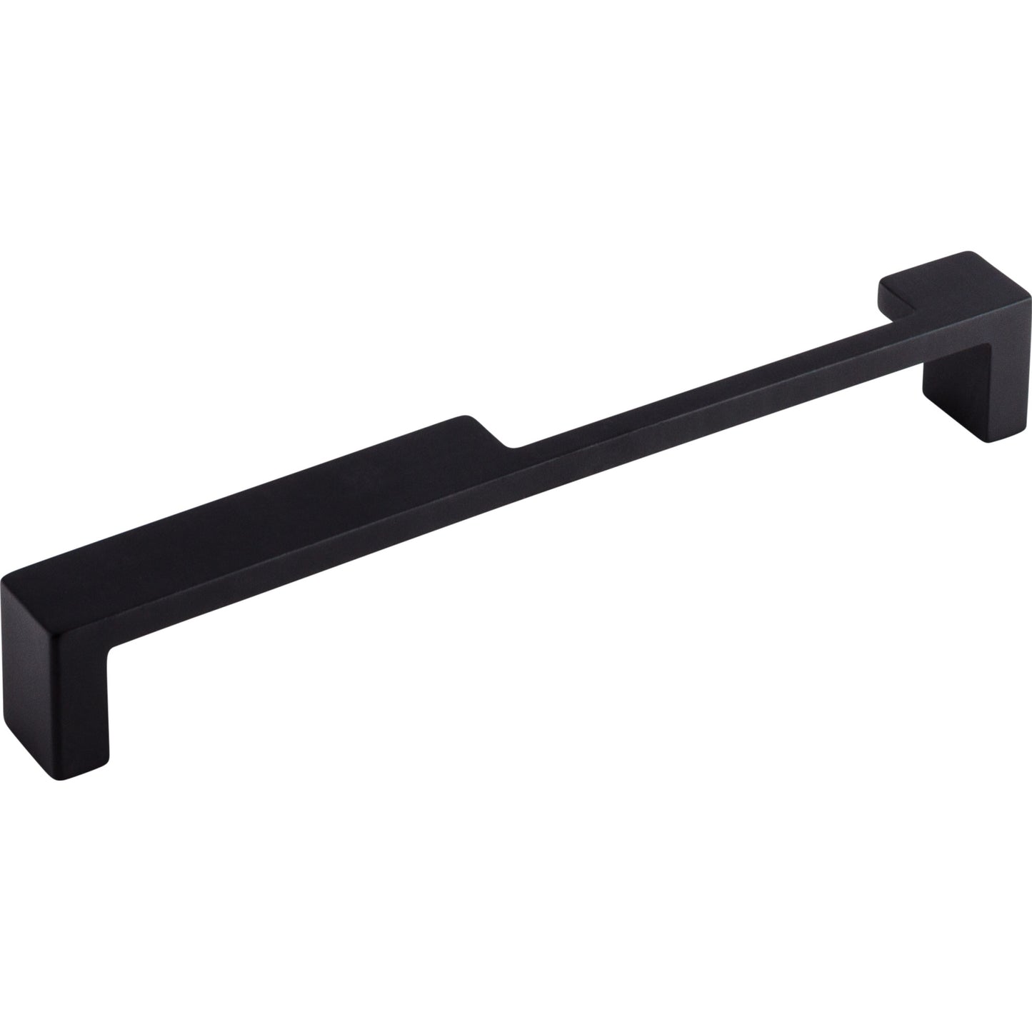 TOP KNOBS TK257BLK Modern Metro Notch Pull A 7" Center to Center Bar Pull - Flat Black