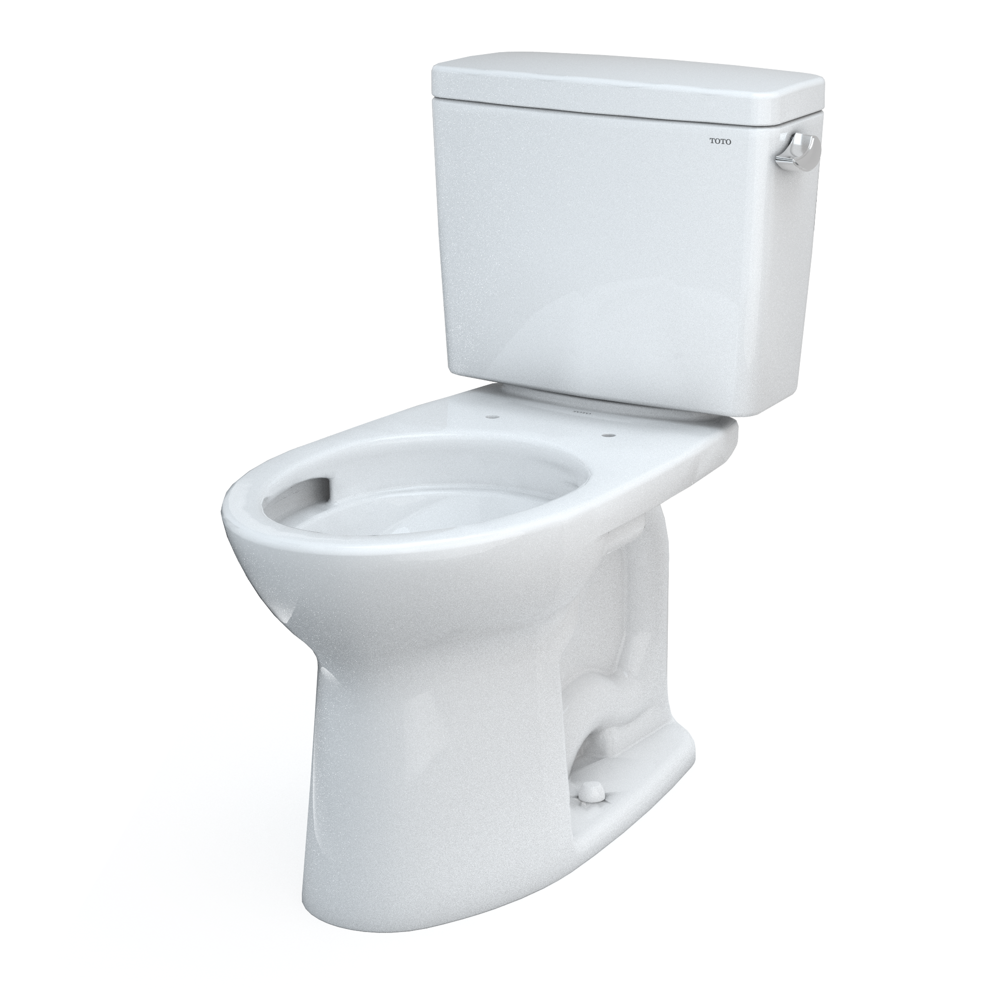 TOTO CST776CEFRG#01 Drake Two-Piece Elongated 1.28 Gpf Universal Height Tornado Flush Toilet With Cefiontect And Right-Hand Trip Lever - Cotton White
