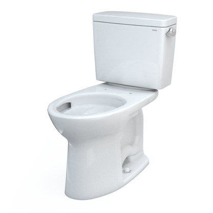 TOTO CST776CEFRG#01 Drake Two-Piece Elongated 1.28 Gpf Universal Height Tornado Flush Toilet With Cefiontect And Right-Hand Trip Lever - Cotton White