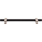 JEFFREY ALEXANDER 478-160MBSN Larkin 2 160 mm Center-to-Center Bar Pull - Matte Black w/Satin Nickel