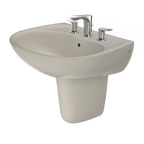 TOTO LHT241.8G#03 Supreme Oval Wall-Mount Bathroom Sink With Cefiontect And Shroud For 8 Inch Center Faucets - Bone
