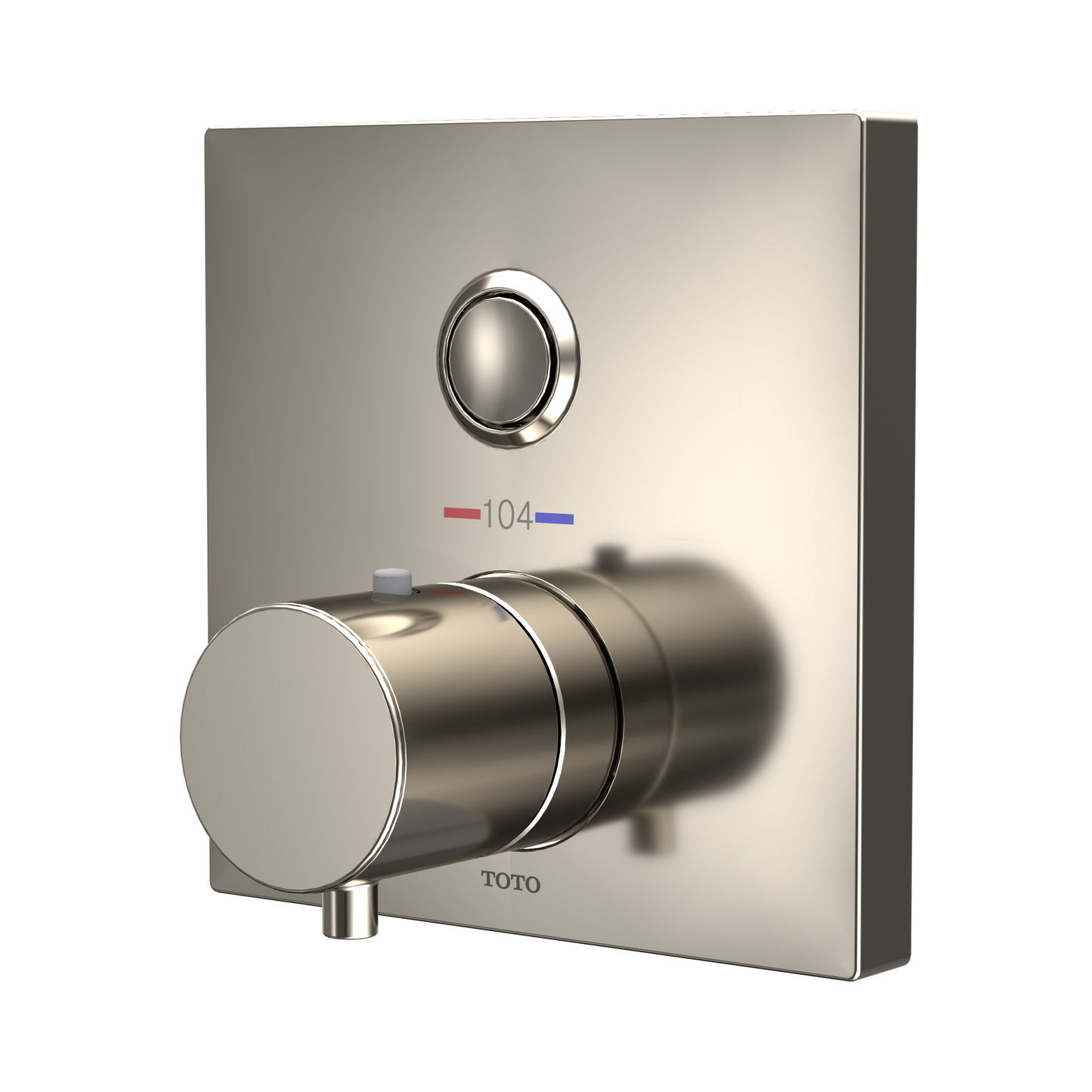 TOTO TBV02405U#PN Square Thermostatic Mixing Valve With One-Function Shower Trim - Polished Nickel