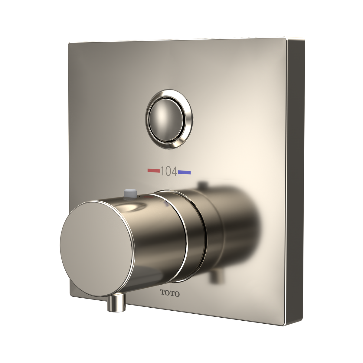 TOTO TBV02405U#PN Square Thermostatic Mixing Valve With One-Function Shower Trim - Polished Nickel