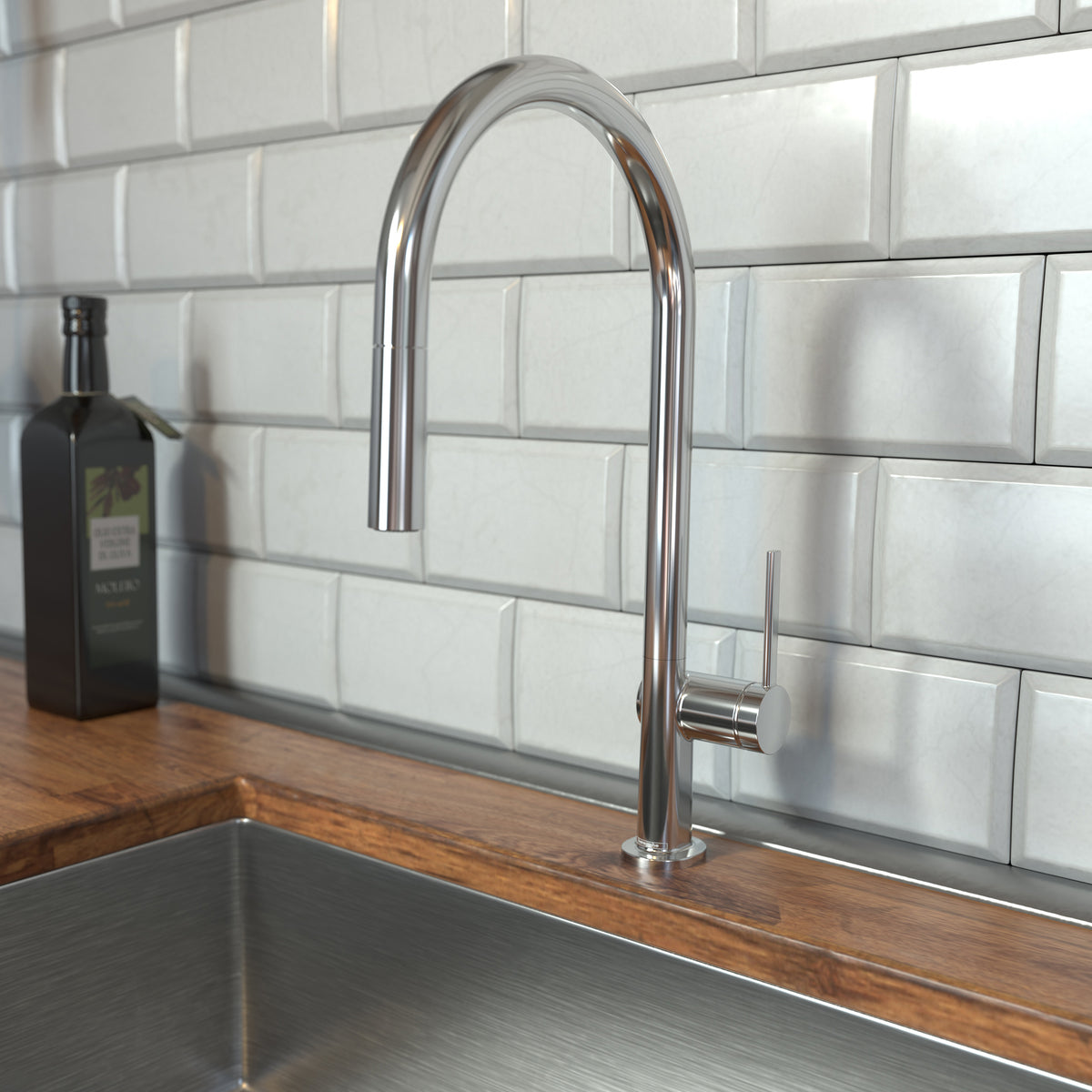 HANSGROHE 72800001 Talis N HighArc Kitchen Faucet, O-Style 2-Spray Pull-Down, 1.75 GPM - Chrome