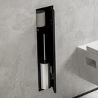 HANSGROHE 56060670 XtraStoris Rock Recessed Toilet Brush Holder with Shelf & Tileable Door - Matte Black