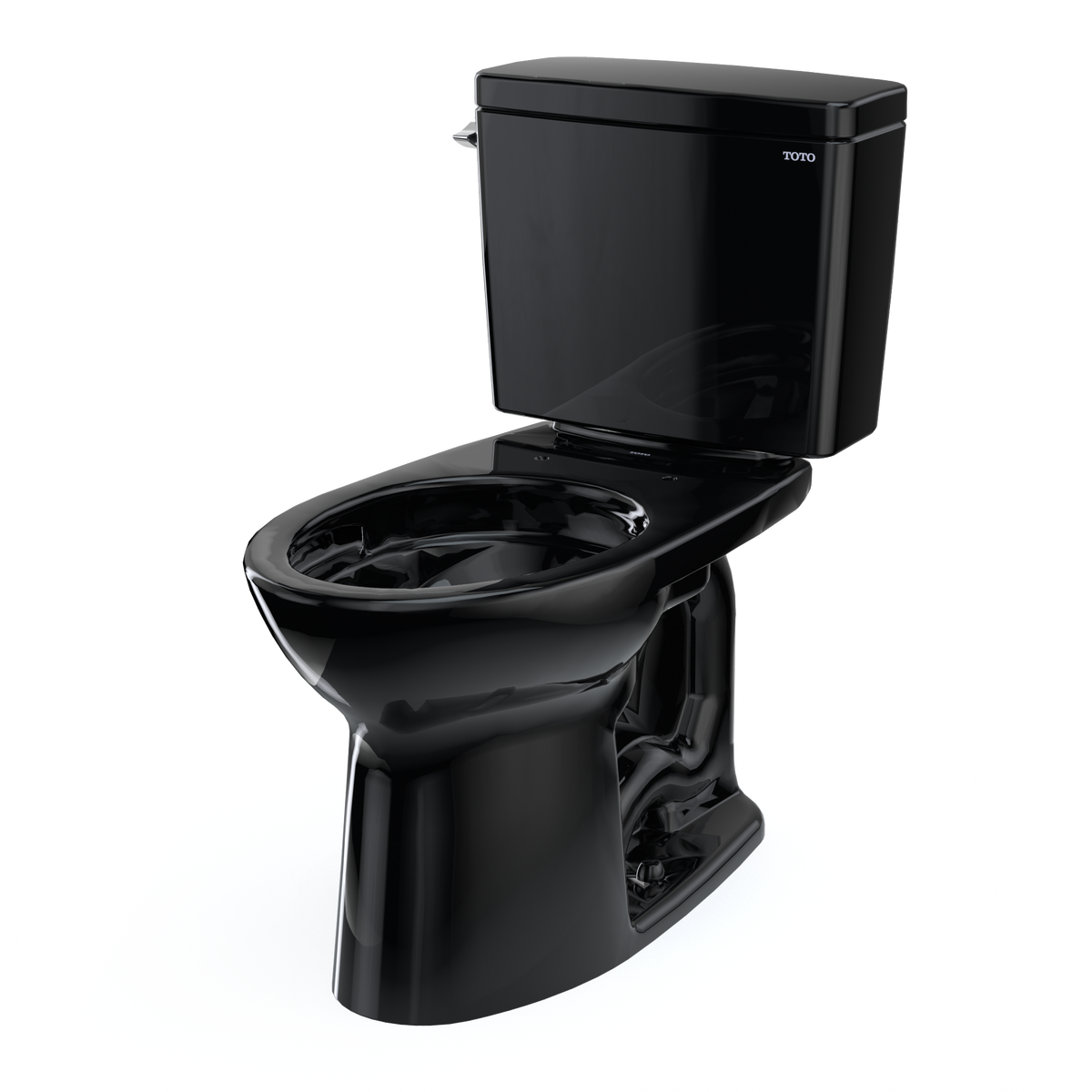 TOTO CST776CSF#51 Drake  Two-Piece Elongated 1.6 Gpf Universal Height Tornado Flush Toilet - Ebony