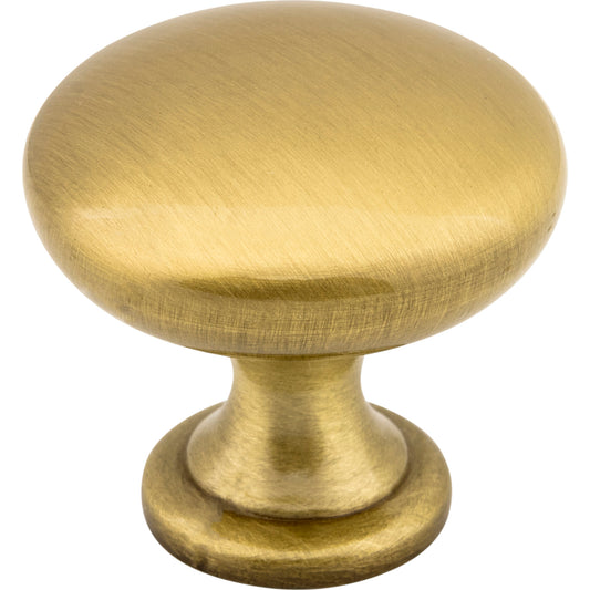 ELEMENTS 3910-SB Madison 1-3/16" Diameter Mushroom Knob - Satin Brass