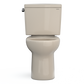 TOTO CST775CEFG#03 Drake Two-Piece Round 1.28 GPF Universal Height TORNADO FLUSH Toilet with CEFIONTECT , Bone