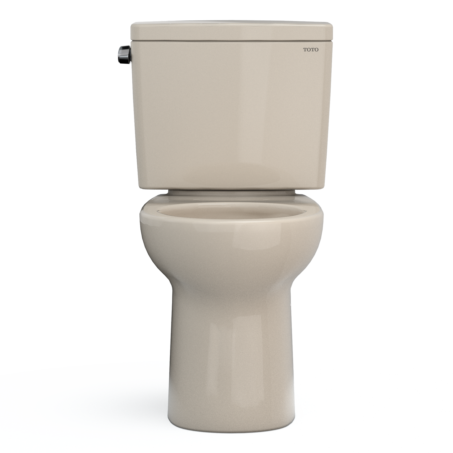 TOTO CST775CEFG#03 Drake Two-Piece Round 1.28 GPF Universal Height TORNADO FLUSH Toilet with CEFIONTECT , Bone