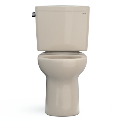 TOTO CST775CEFG#03 Drake Two-Piece Round 1.28 Gpf Universal Height Tornado Flush Toilet With Cefiontect - Bone