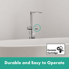 HANSGROHE 73445001 Tecturis E Freestanding Tub Filler with 1.75 GPM Handshower - Chrome