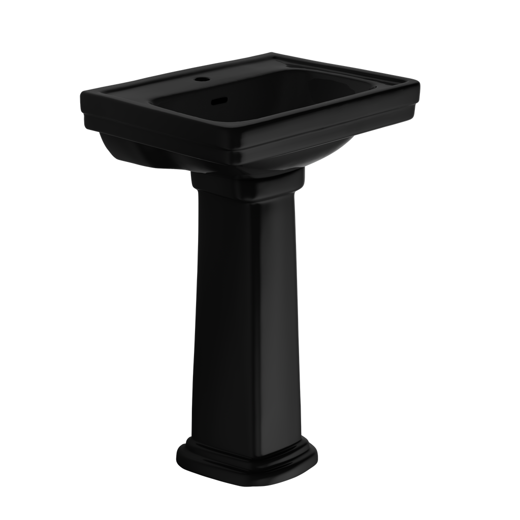TOTO LPT532N#51 Promenade 24" X 19-1/4" Rectangular Pedestal Bathroom Sink For Single Hole Faucets - Ebony