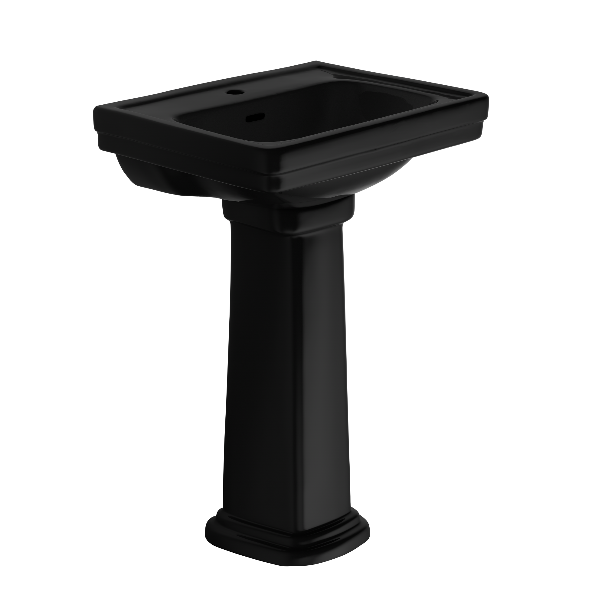 TOTO LPT532N#51 Promenade 24" X 19-1/4" Rectangular Pedestal Bathroom Sink For Single Hole Faucets - Ebony