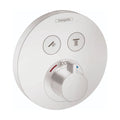 HANSGROHE 15743701 ShowerSelect S Thermostatic Trim for 2 Functions, Round - Matte White