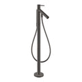 AXOR 12456341 Starck Freestanding Tub Filler Trim with 1.75 GPM Handshower - Brushed Black Chrome