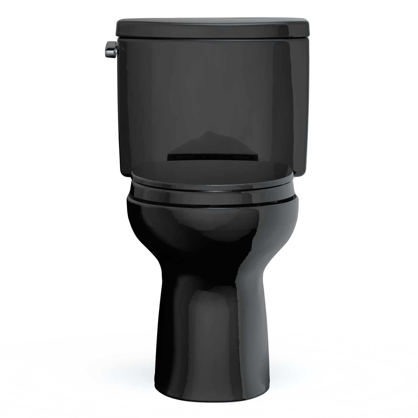 TOTO MS454124CEF#51 Drake II Two-Piece Elongated 1.28 GPF Universal Height Toilet with SS124 SoftClose Seat , Ebony