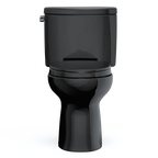 TOTO MS454124CEF#51 Drake Ii Two-Piece Elongated 1.28 Gpf Universal Height Toilet With Ss124 Softclose Seat - Ebony
