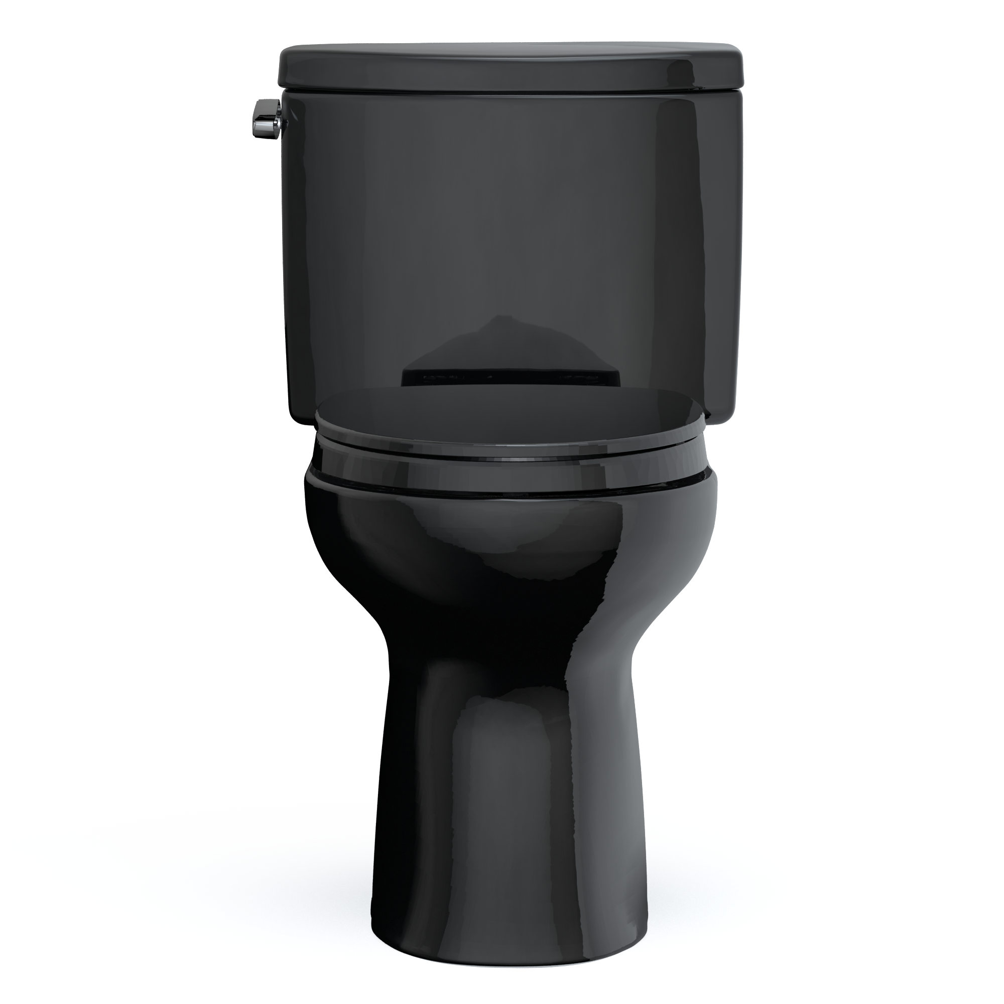 TOTO MS454124CEF#51 Drake Ii Two-Piece Elongated 1.28 Gpf Universal Height Toilet With Ss124 Softclose Seat - Ebony