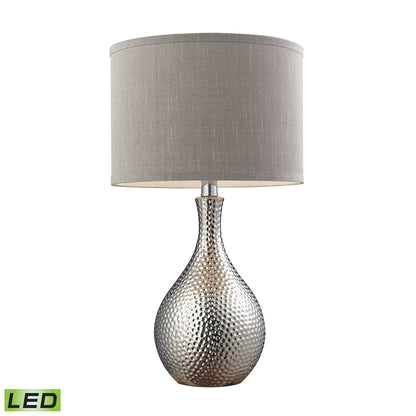 ELK SIGNATURE D124-LED Hammered Chrome 21.5'' High 1-Light Table Lamp - Chrome