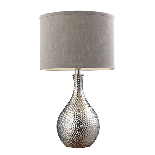 ELK SIGNATURE D124 Hammered Chrome 21.5'' High 1-Light Table Lamp - Chrome