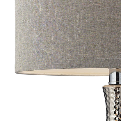 ELK SIGNATURE D124 Hammered Chrome 21.5'' High 1-Light Table Lamp - Chrome