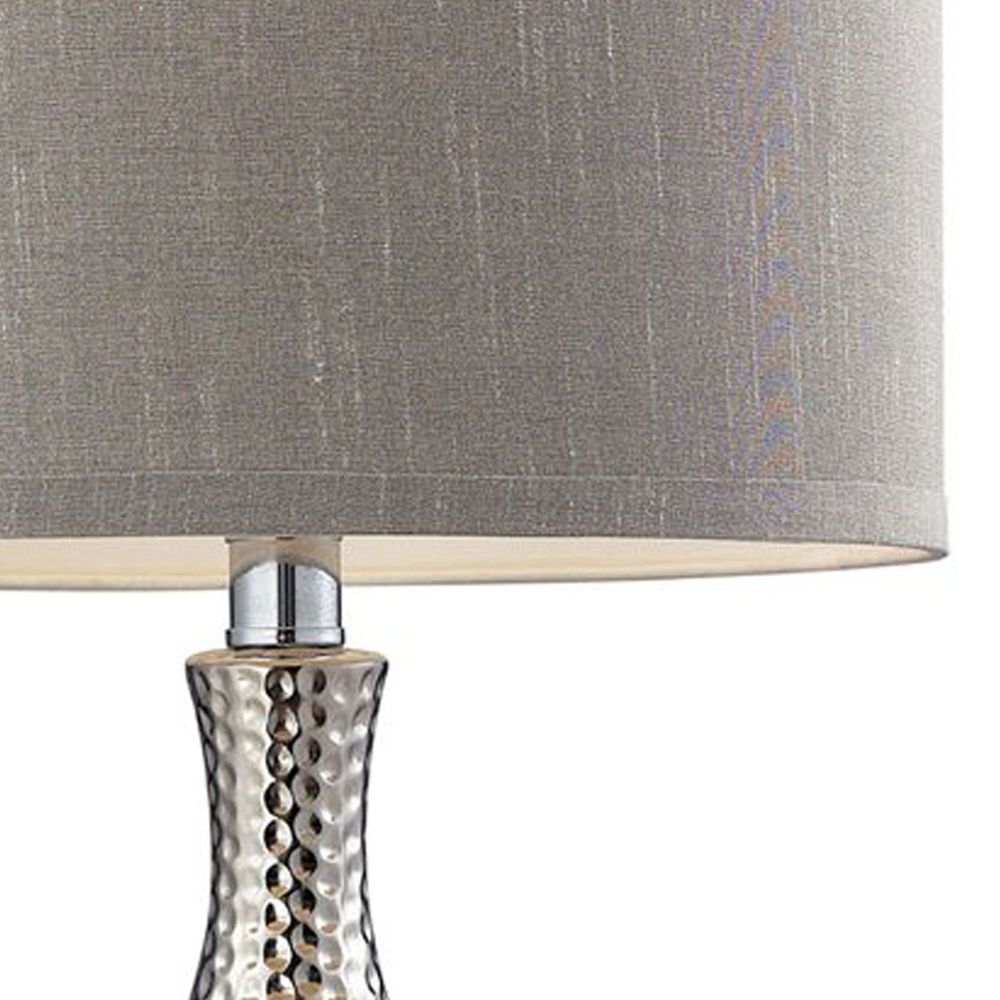 ELK SIGNATURE D124 Hammered Chrome 21.5'' High 1-Light Table Lamp - Chrome