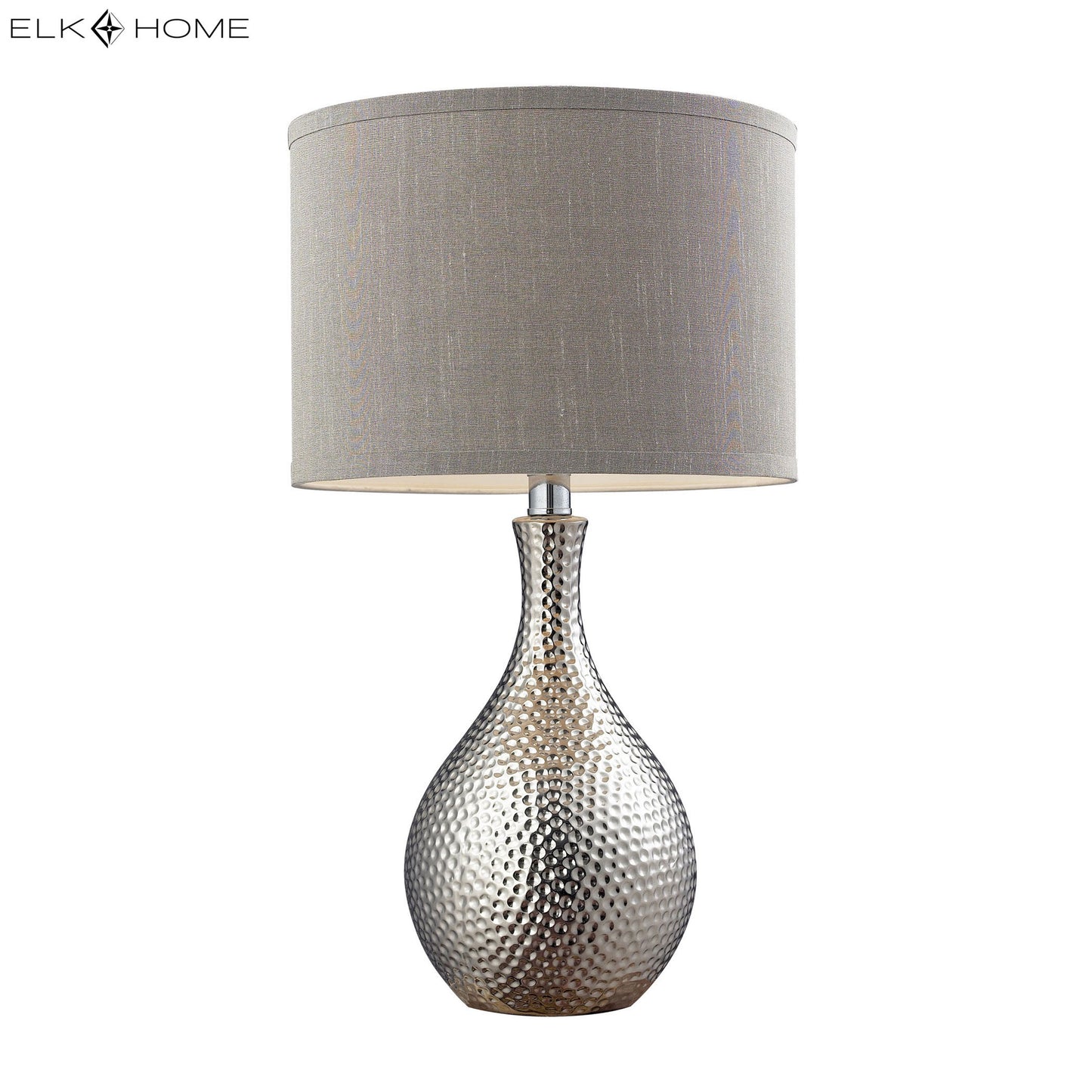 ELK SIGNATURE D124 Hammered Chrome 21.5'' High 1-Light Table Lamp - Chrome