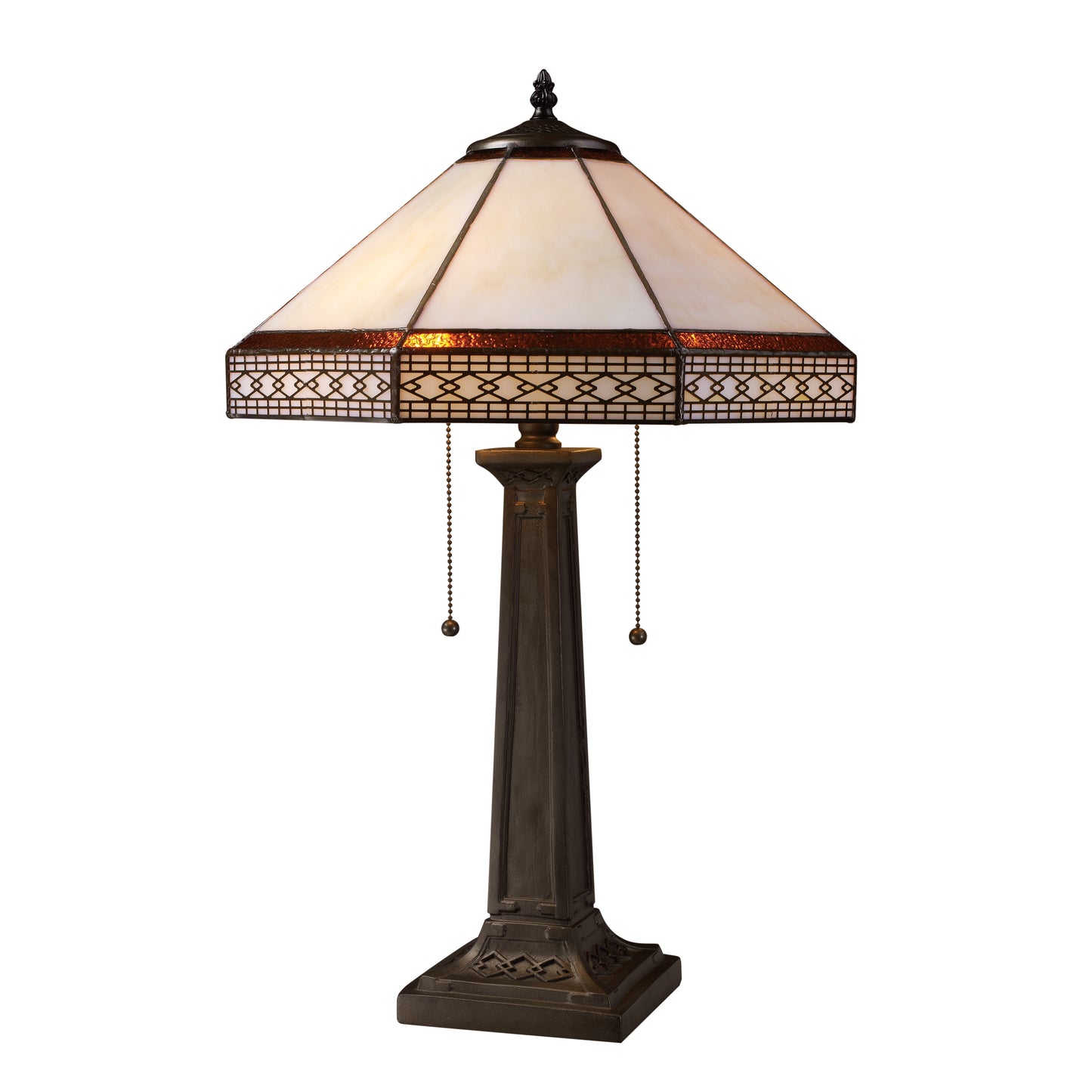 MARKETPLACE D1858 Stone Filigree 24'' High 2-Light Table Lamp - Tiffany Bronze