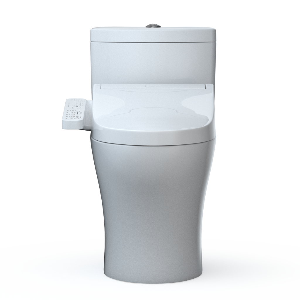 TOTO MW6463074CEMFGN#01 Washlet+ Aquia Iv One-Piece Elongated Dual Flush 1.28 And 0.9 Gpf Toilet And Washlet C2 Bidet Seat - Cotton White