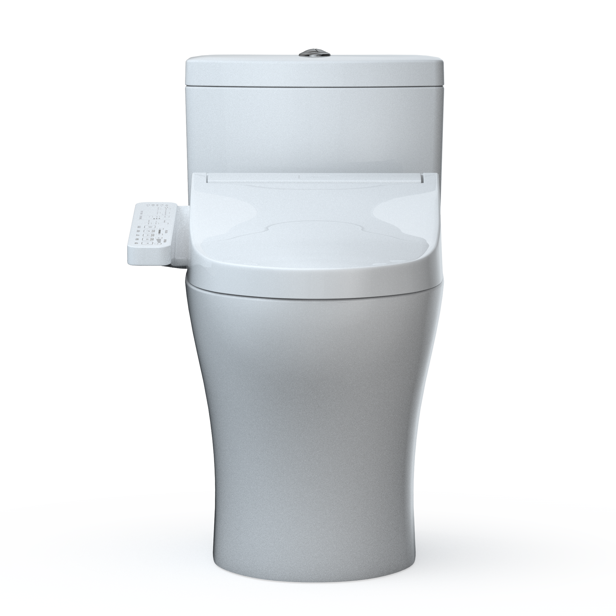 TOTO MW6463074CEMFGN#01 Washlet+ Aquia Iv One-Piece Elongated Dual Flush 1.28 And 0.9 Gpf Toilet And Washlet C2 Bidet Seat - Cotton White