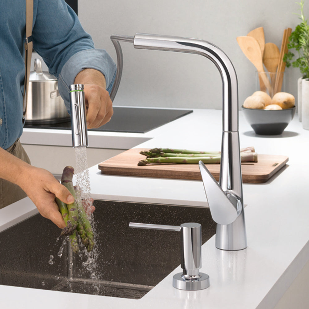 HANSGROHE 72823001 Talis Select S HighArc Kitchen Faucet, 2-Spray Pull-Out, 1.75 GPM - Chrome