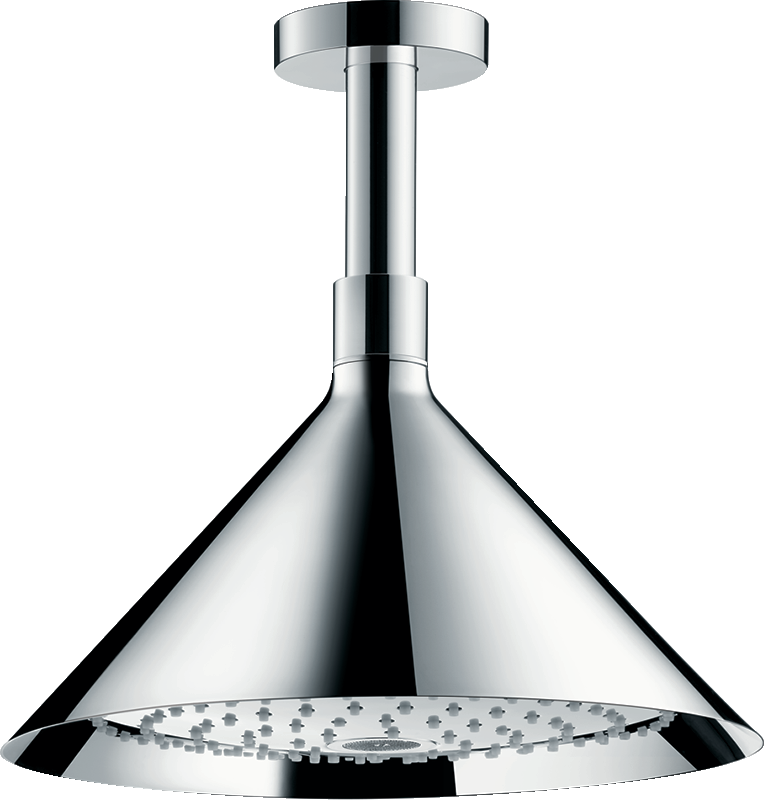 AXOR 26022001 Showers/Front Showerhead 240 2-Jet with Ceiling Connector, 2.5 GPM - Chrome