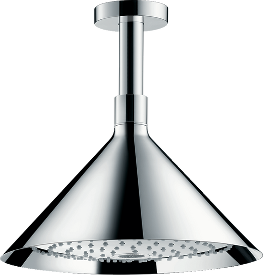 AXOR 26022001 Showers/Front Showerhead 240 2-Jet with Ceiling Connector, 2.5 GPM - Chrome