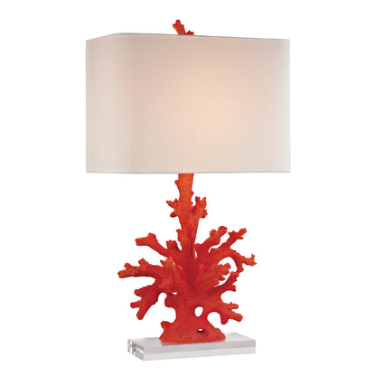 ELK SIGNATURE D2493 Red Coral 28'' High 1-Light Table Lamp - Red