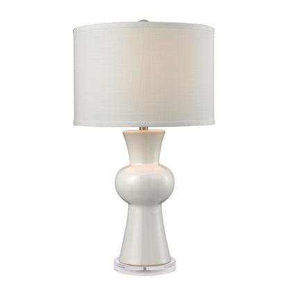 ELK STUDIO D2618 White Ceramic 28'' High 1-Light Table Lamp - Gloss White