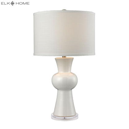 ELK STUDIO D2618 White Ceramic 28'' High 1-Light Table Lamp - Gloss White