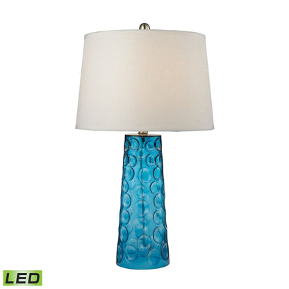 ELK STUDIO D2619-LED Hammered Glass 27'' High 1-Light Table Lamp - Blue