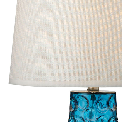 ELK STUDIO D2619 Hammered Glass 27'' High 1-Light Table Lamp - Blue