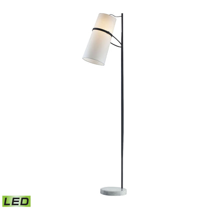 ELK SIGNATURE D2730-LED Banded Shade 70'' High 1-Light Floor Lamp - Matte Black