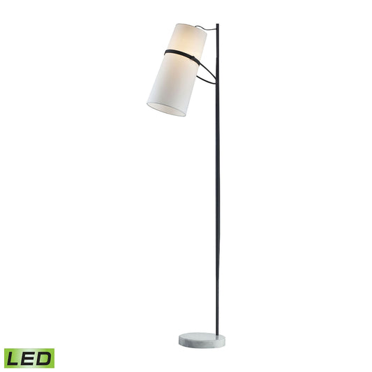 ELK SIGNATURE D2730-LED Banded Shade 70'' High 1-Light Floor Lamp - Matte Black