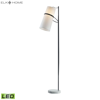 ELK SIGNATURE D2730-LED Banded Shade 70'' High 1-Light Floor Lamp - Matte Black