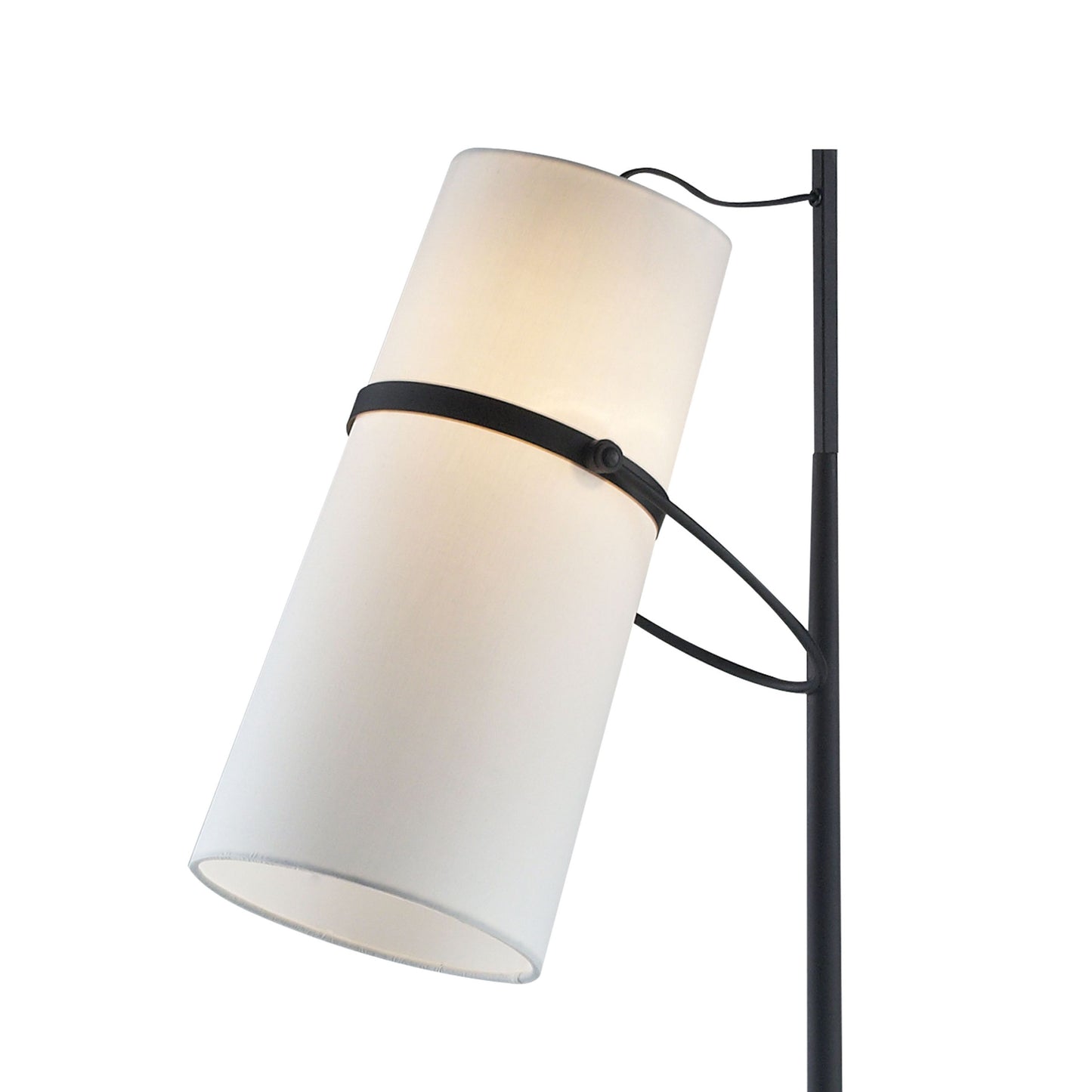 ELK SIGNATURE D2730 Banded Shade 70'' High 1-Light Floor Lamp - Matte Black