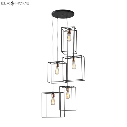 ELK SIGNATURE D2735 Box 21'' Wide 5-Light Pendant - Oil Rubbed Bronze