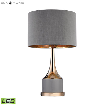 ELK SIGNATURE D2748-LED Gold Cone Neck 18.5'' High 1-Light Table Lamp - Gray