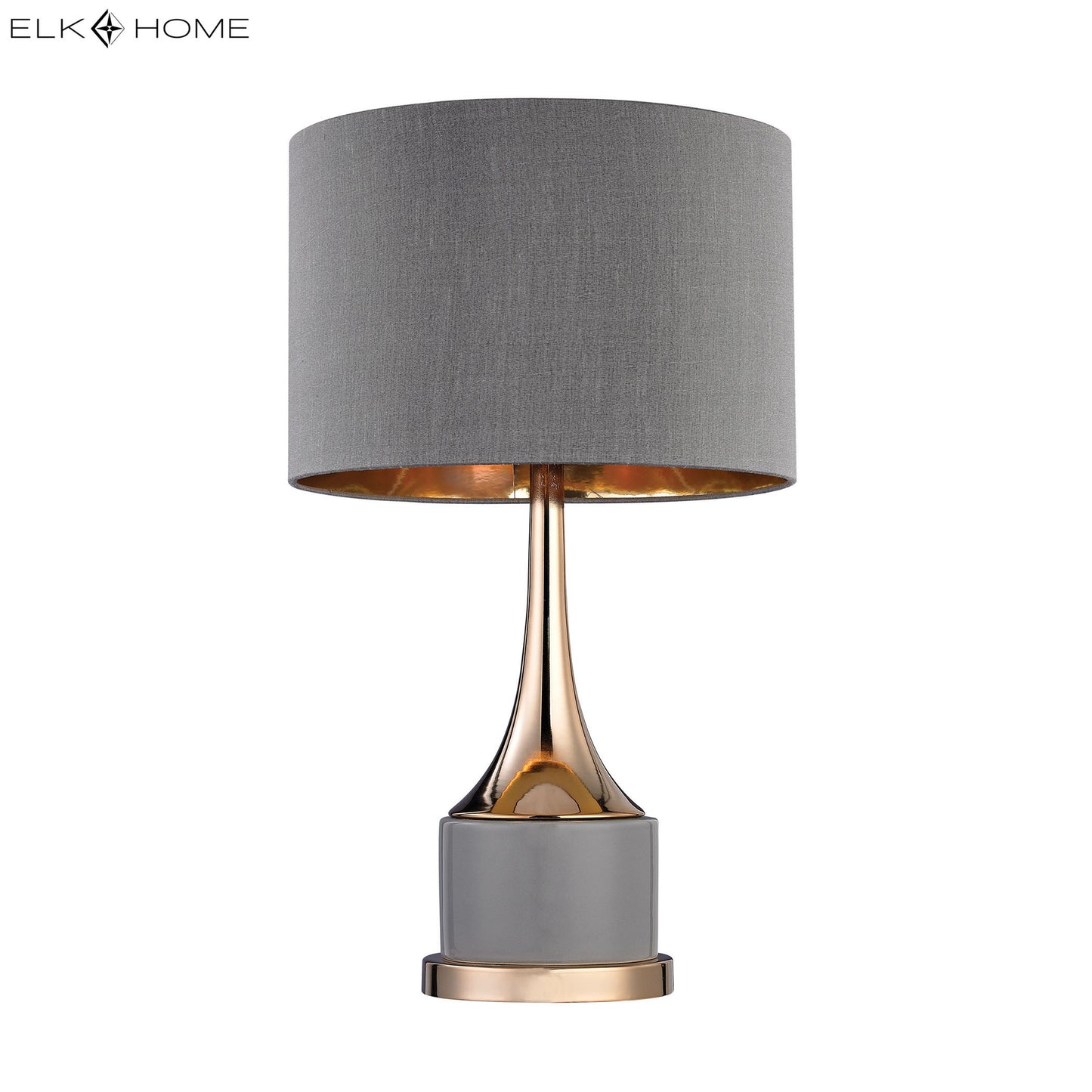 ELK SIGNATURE D2748 Cone Neck 18.5'' High 1-Light Table Lamp - Gray