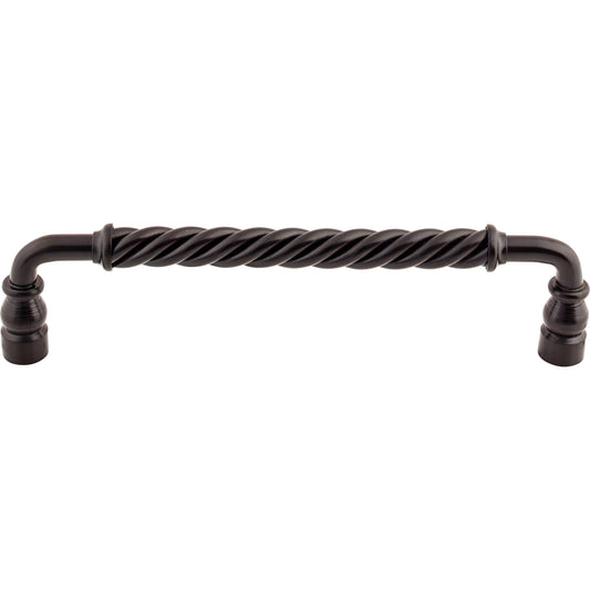 TOP KNOBS M674 Twisted Bar 8" Center to Center Bar Pull - Patina Black