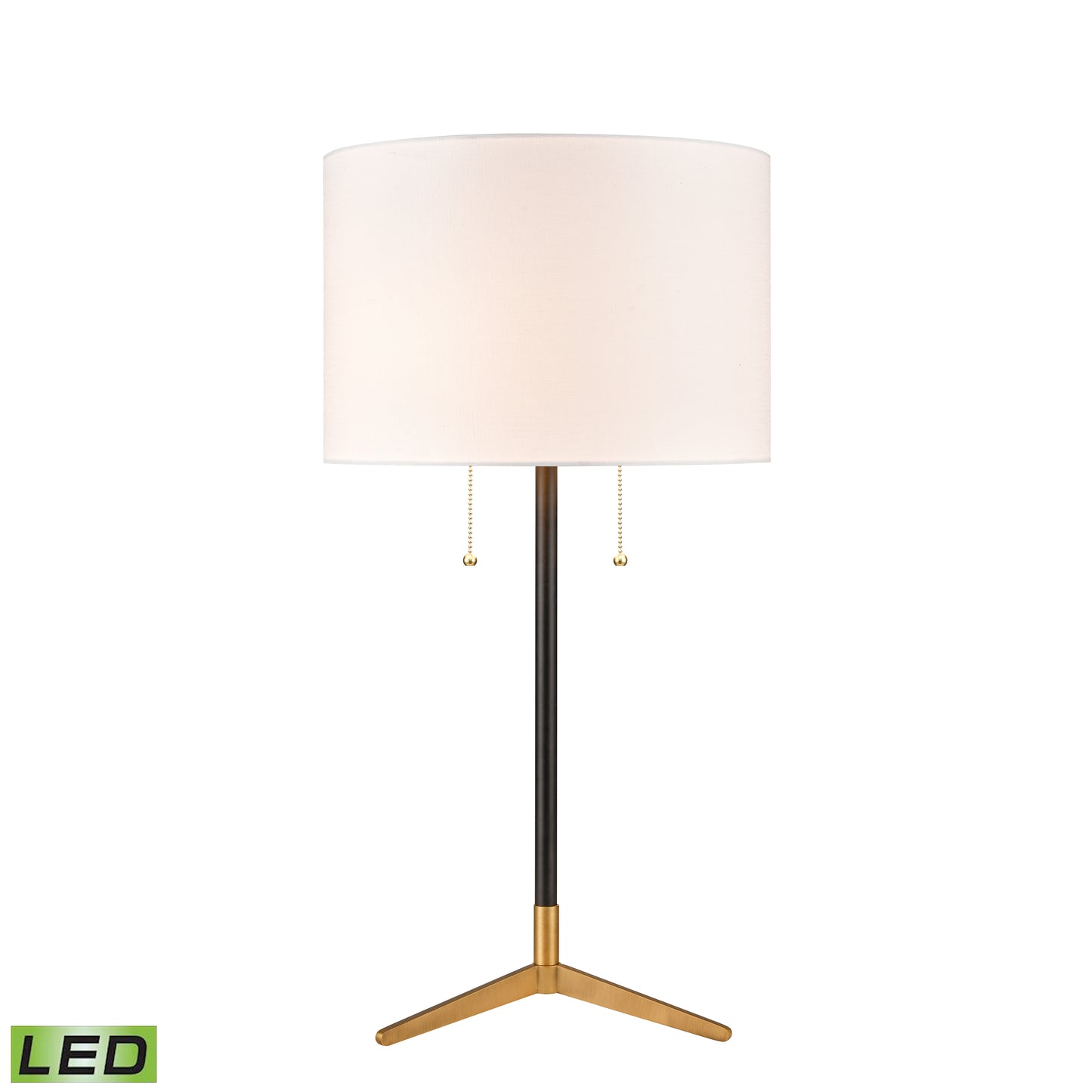 ELK SIGNATURE D3120WHT-LED Clubhouse 29'' High 2-Light Table Lamp - Black - Includes LED Bulbs