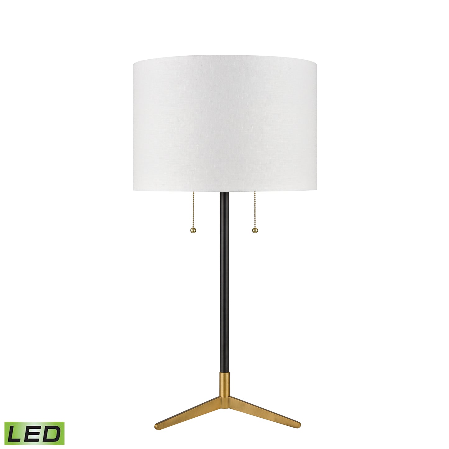 ELK SIGNATURE D3120WHT-LED Clubhouse 29'' High 2-Light Table Lamp - Black - Includes LED Bulbs